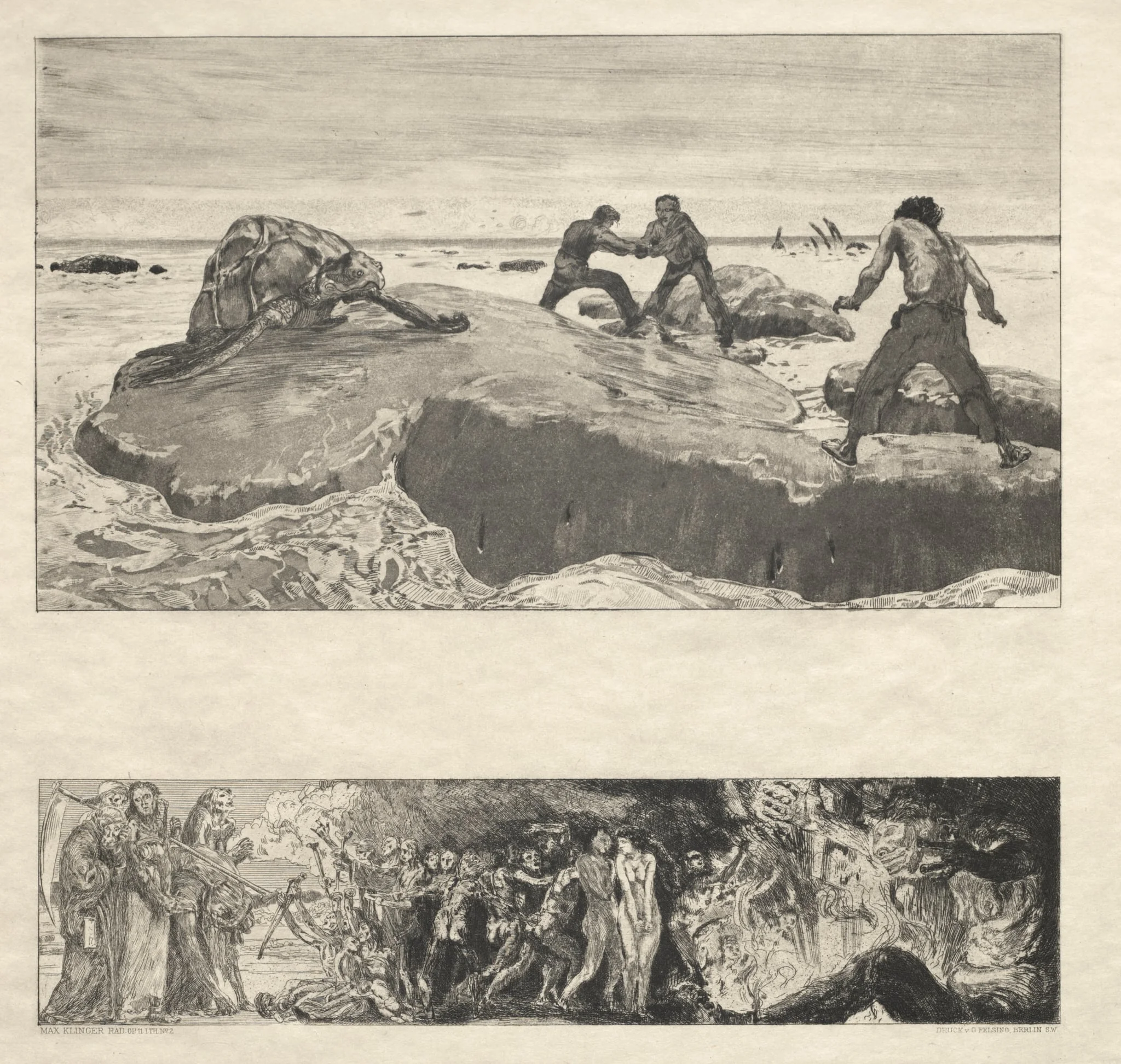 Vom Tode I, (Opus II, 1889) No. 2, by Max Klinger, 1889