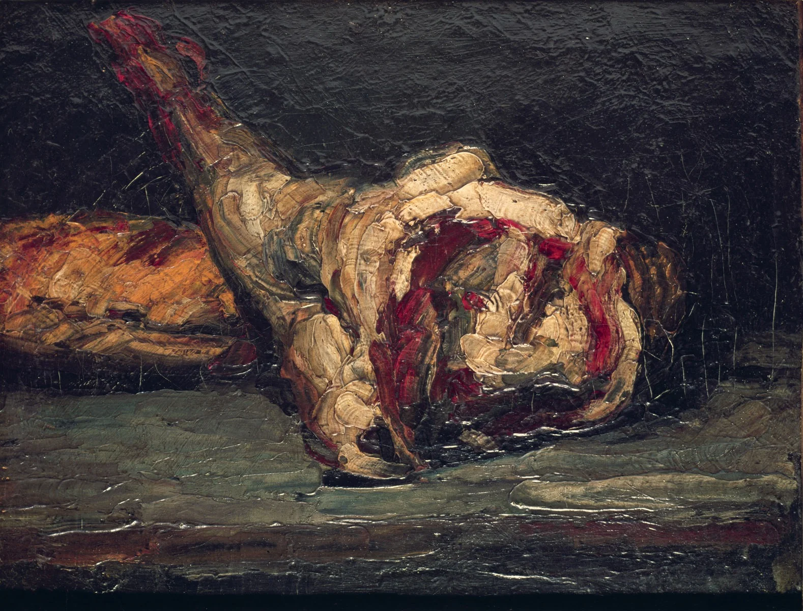 Still Life of a Leg of Mutton and Bread