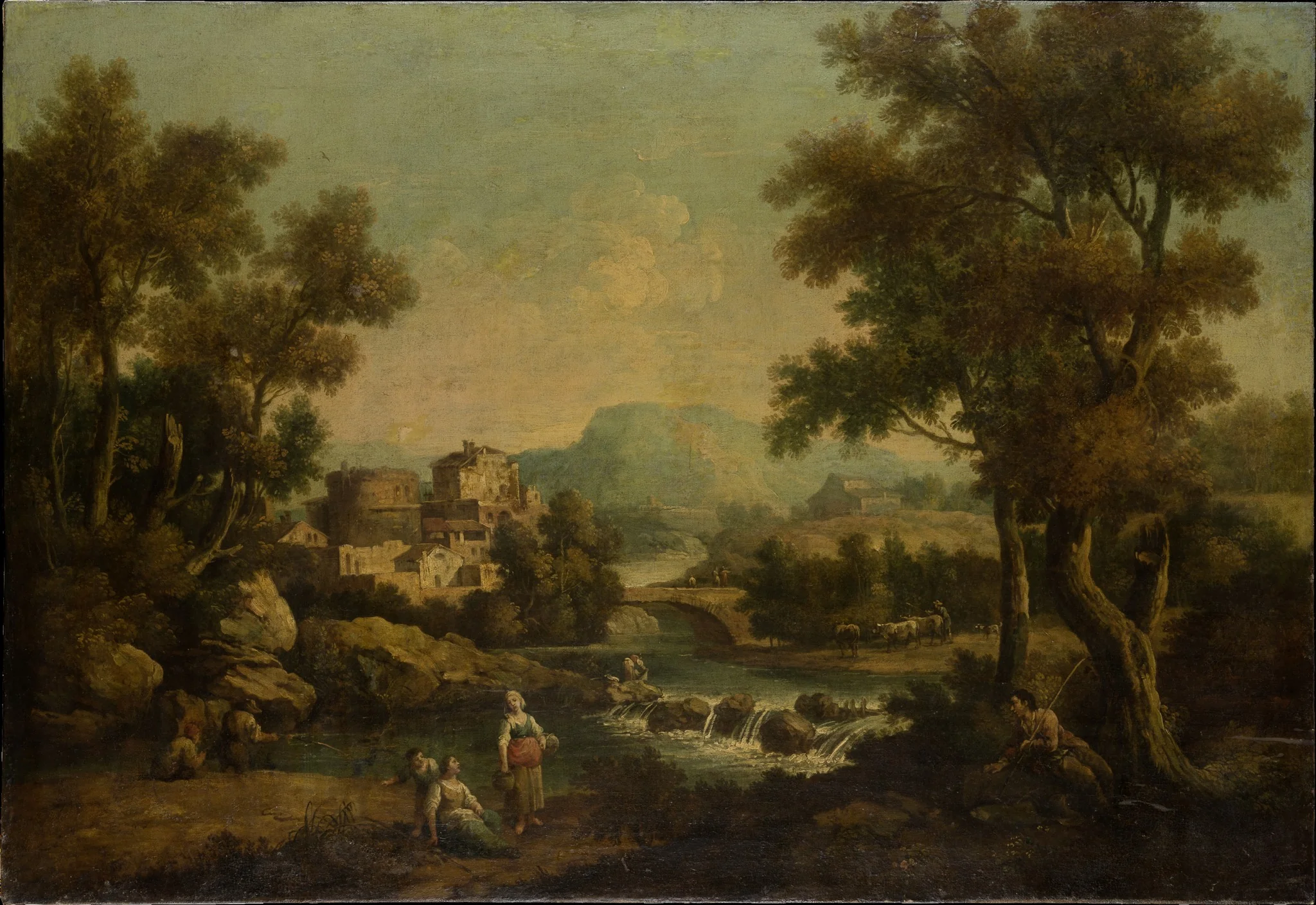 Italian Landscape with a Mountain Stream