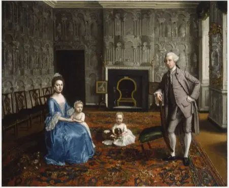 An Interior with Members of a Family