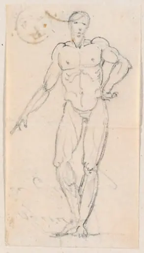 Statue of a Male Nude with Hand on Hip