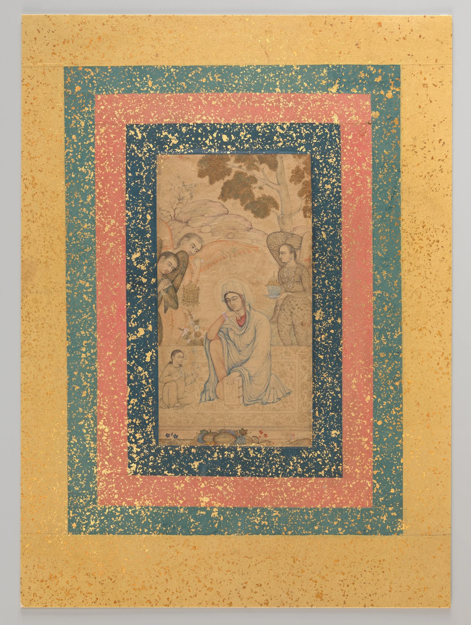 The Virgin and Child Attended by Angels, by Manohar Das, unspecified, 1600