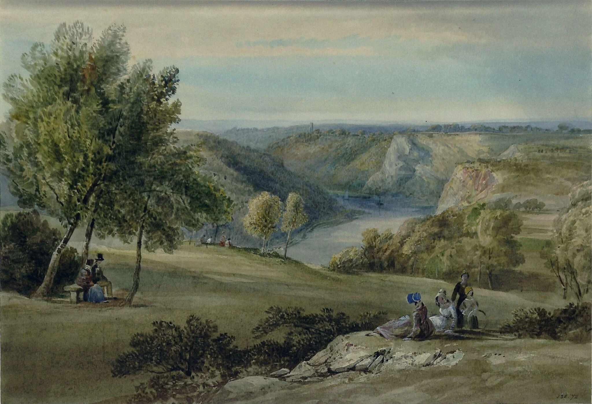 View looking down the Avon from the side of the Roman camp at Clifton, near Bristol