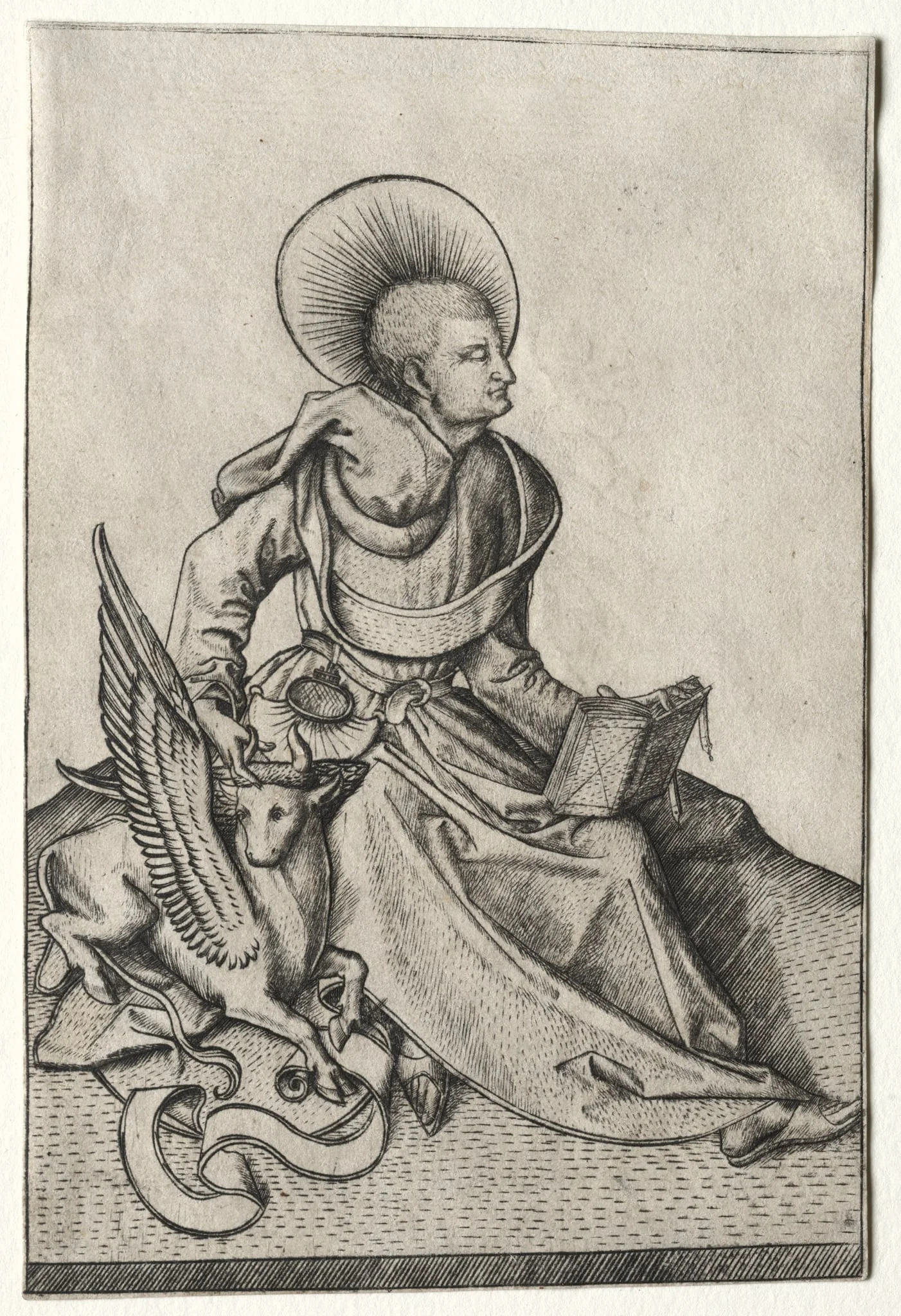 The Evangelists:  St. Luke, by Master E.S., 1458