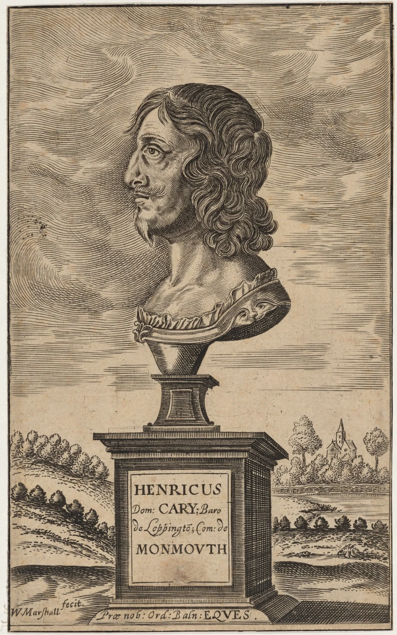 Henry Cary, Earl of Monmouth, by William Marshall, ink, 1623