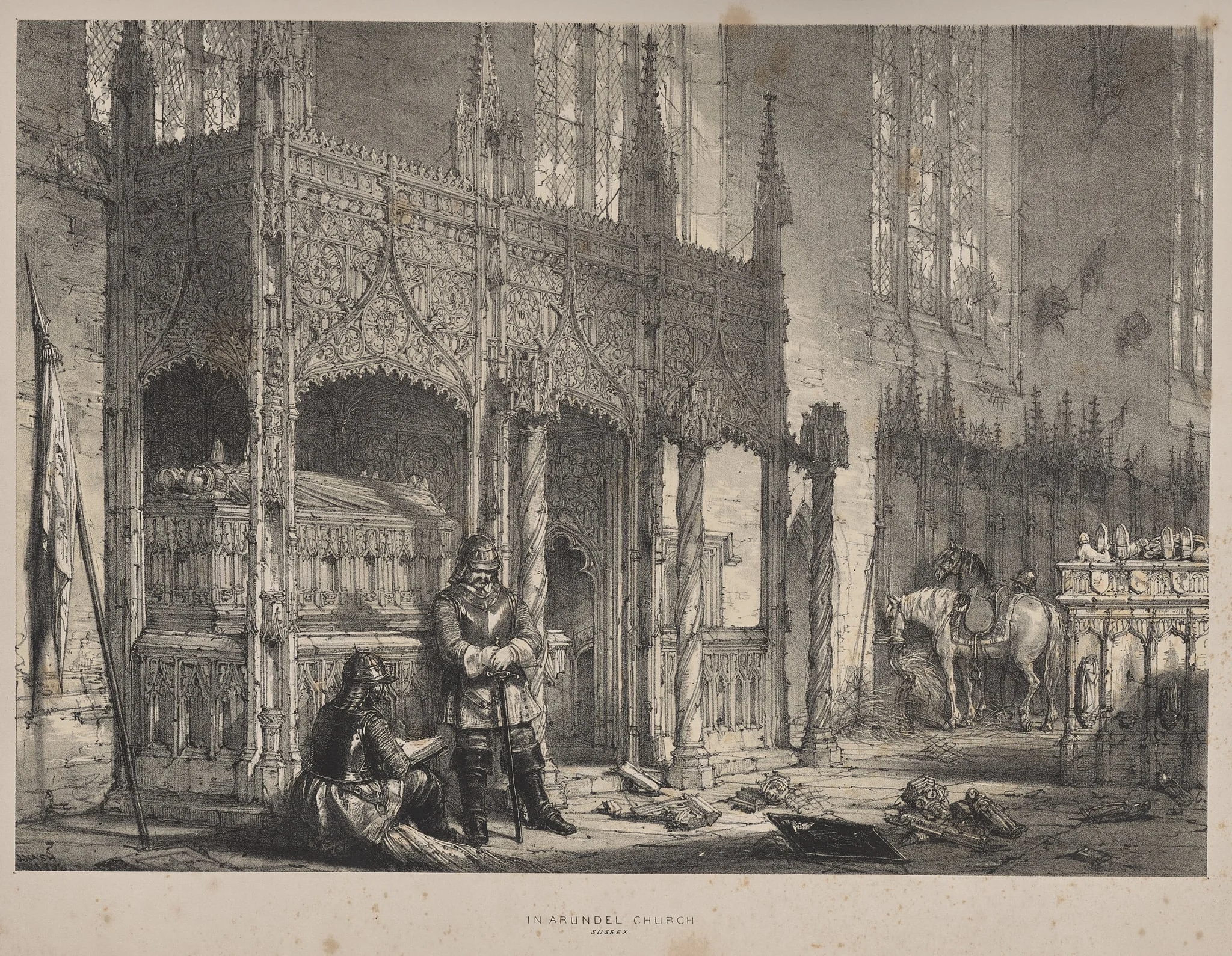 Architecture of the Middle Ages:  In Arundel Church, Sussex