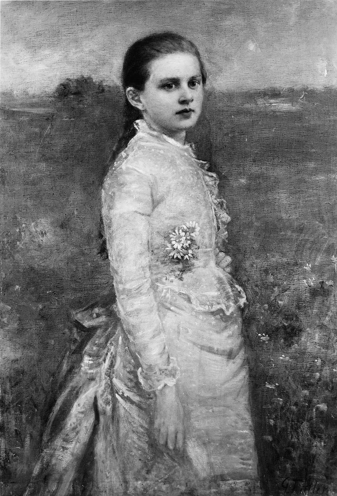 Ethel Reynolds Clarke, by George Fuller, oil, 1892