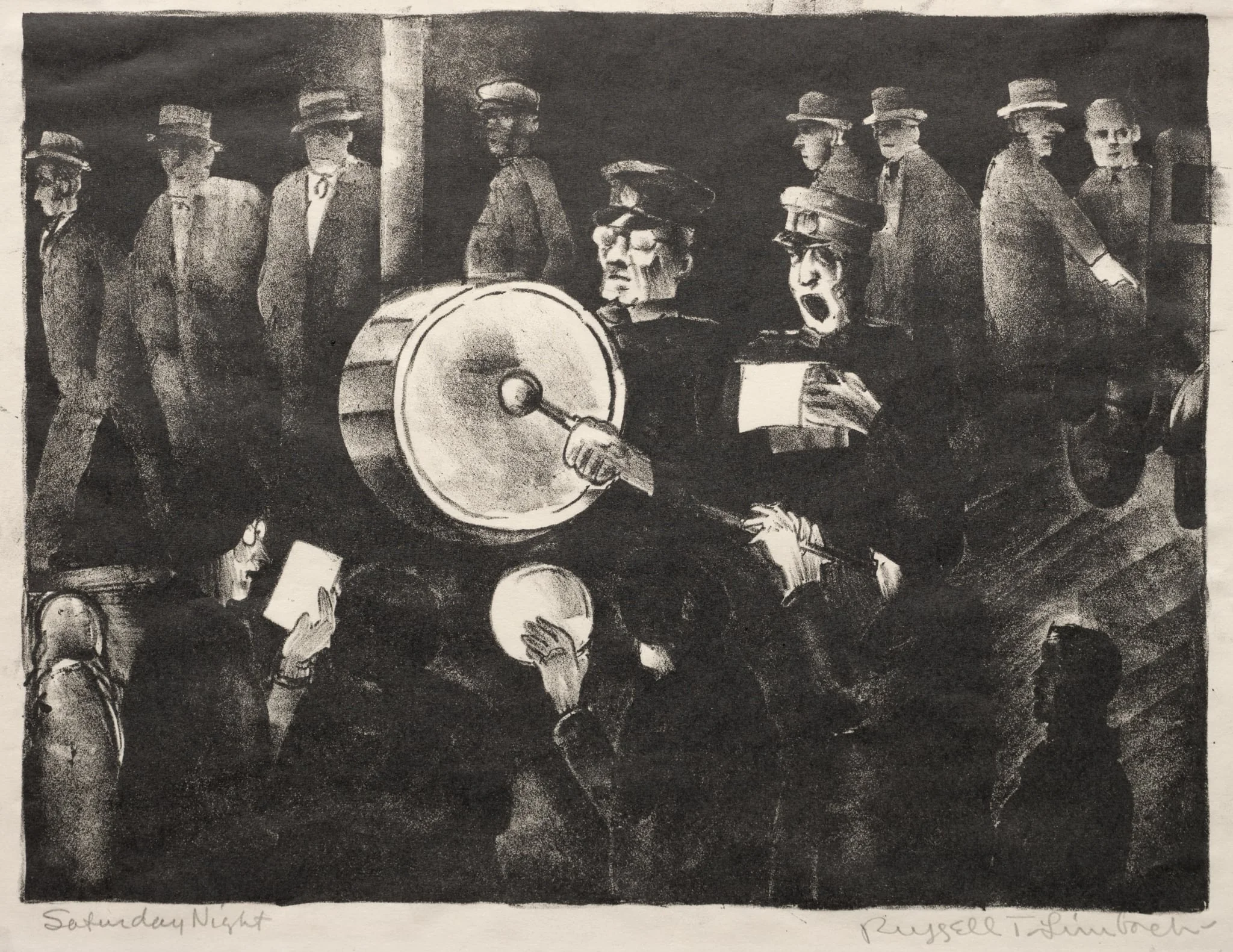 Saturday Night, Massillon, by Russell T. Limbach, 1927