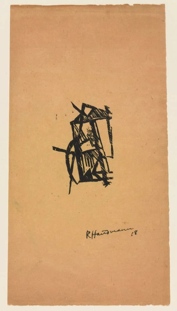 Untitled, by Raoul Hausmann, ink, 1918