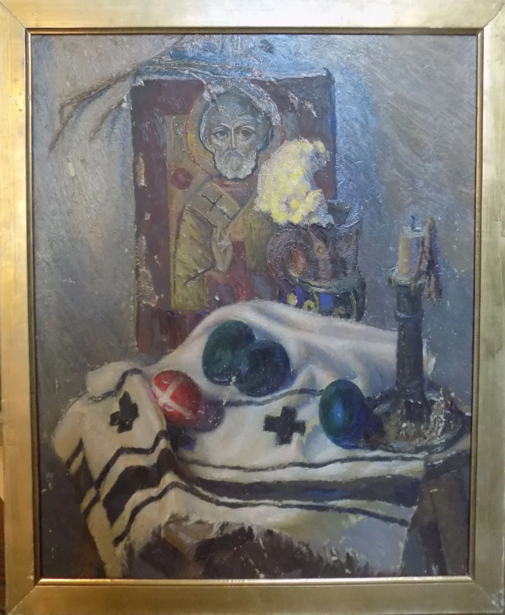Nat(ură) moartă (cu obiecte religioase)