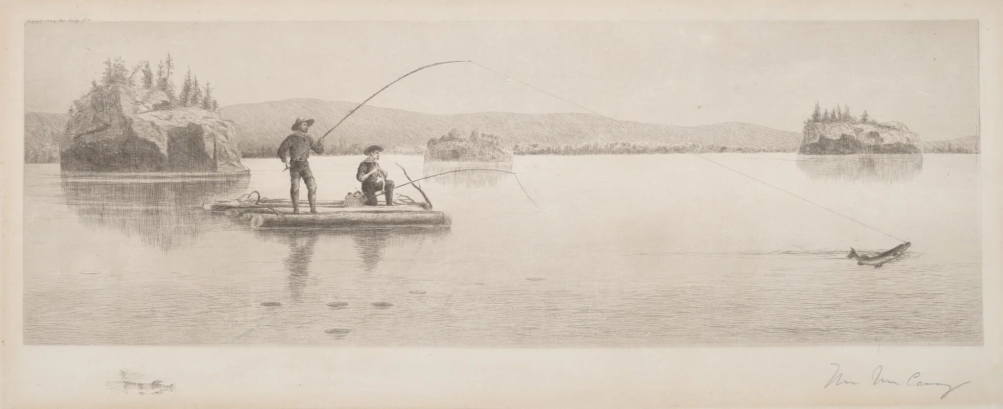 Untitled (Log Raft Fishing)