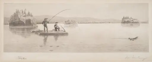 Untitled (Log Raft Fishing)