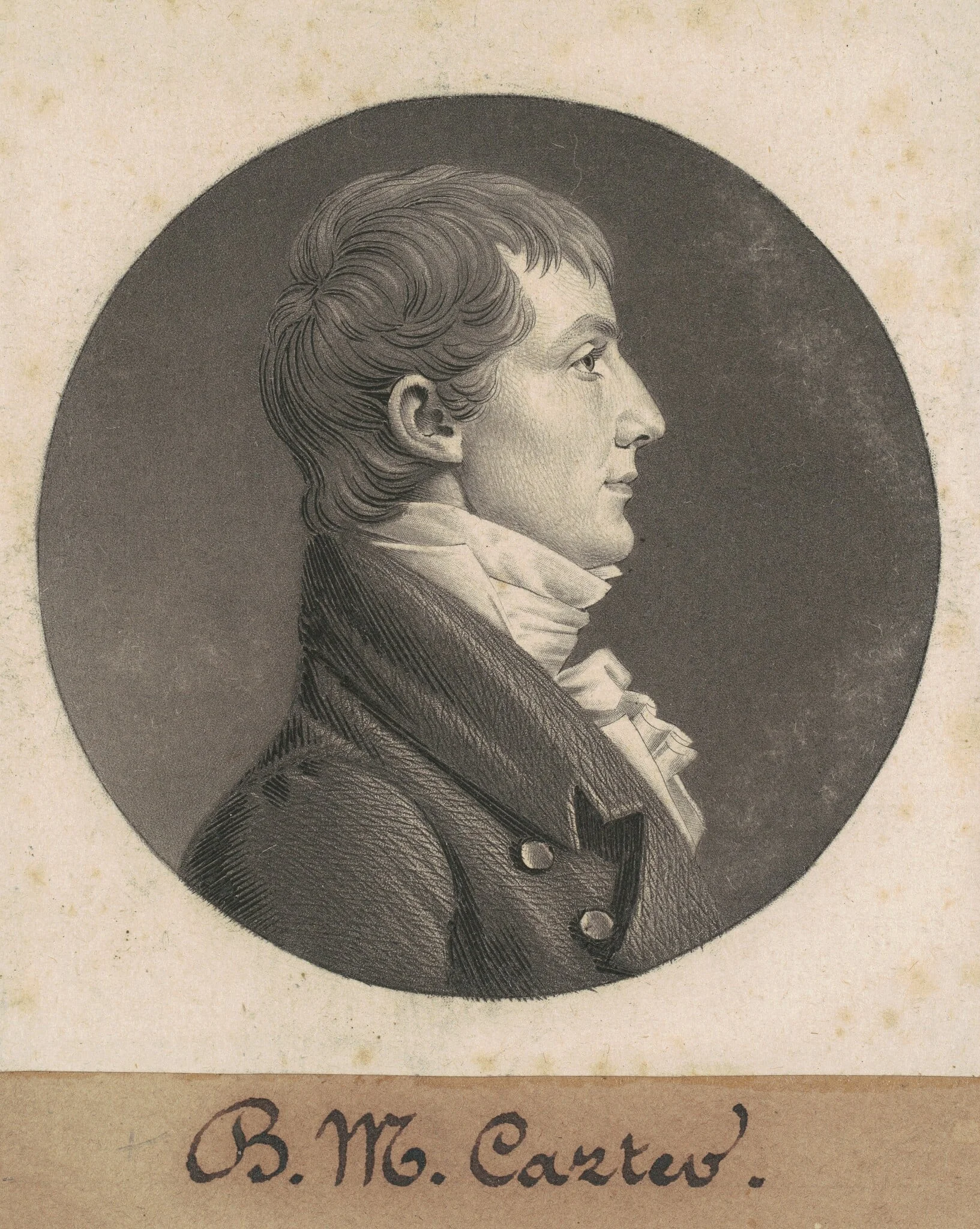 Thomas Bolling Robertson, by Charles Balthazar Julien Févret de Saint-Mémin, ink, 1808