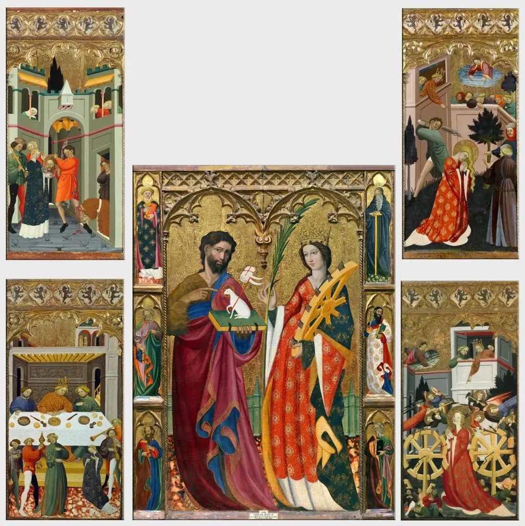 Saint John the Baptist and Saint Catherine Altar Piece