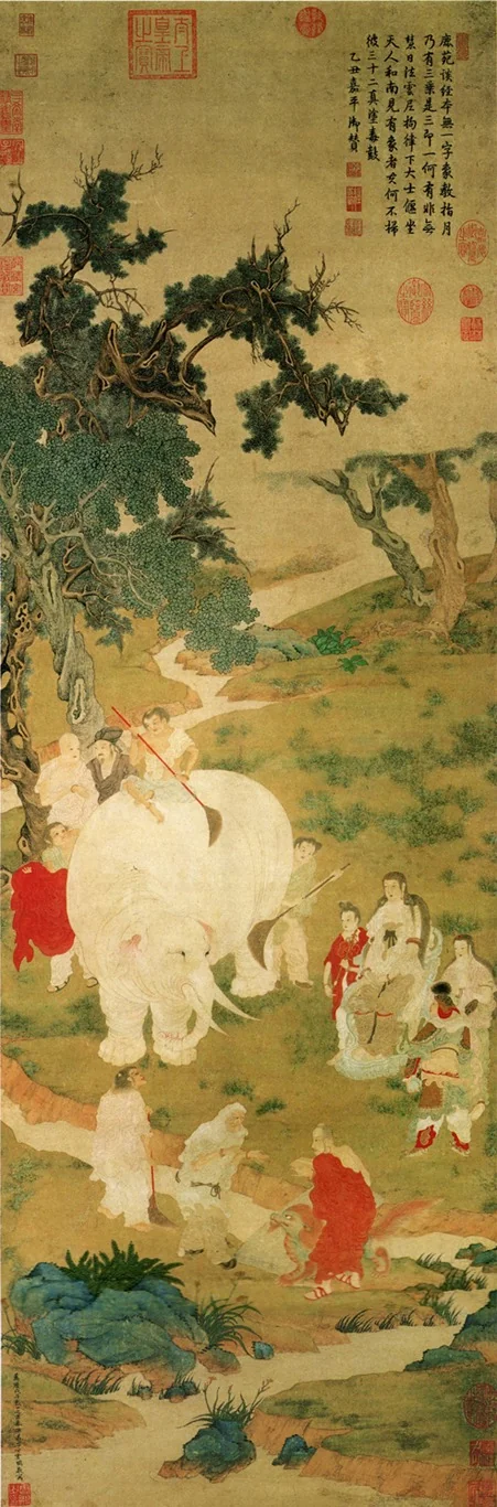 Watching the Washing of the Elephant, by Ding Yunpeng, unspecified, 1594