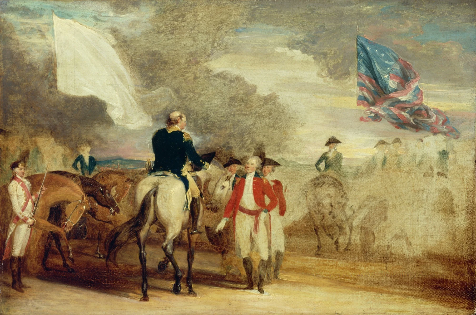 Surrender of Cornwallis at Yorktown, by John Trumbull, oil, 1794