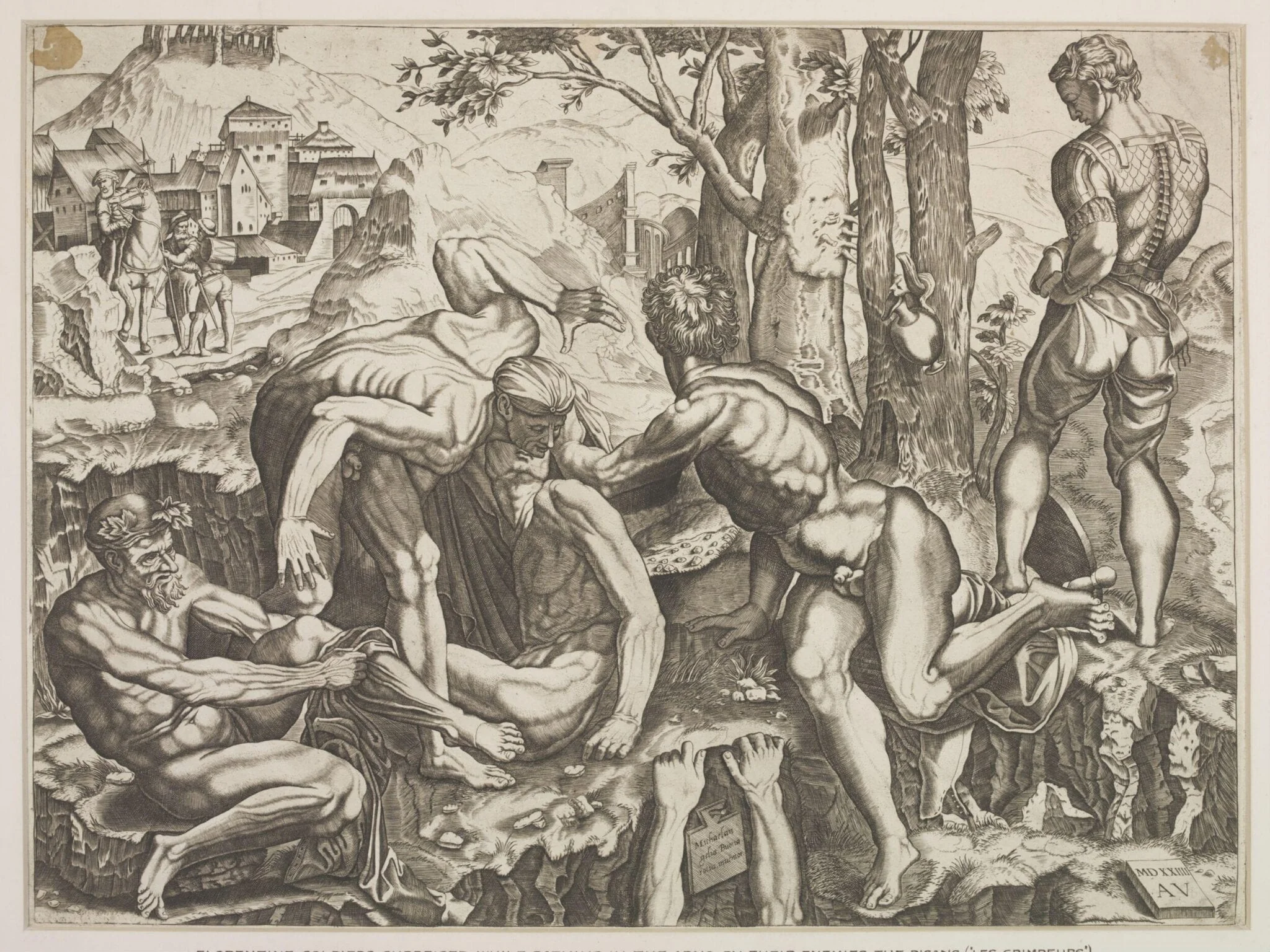 Untitled, by Agostino dei Musi, 1524