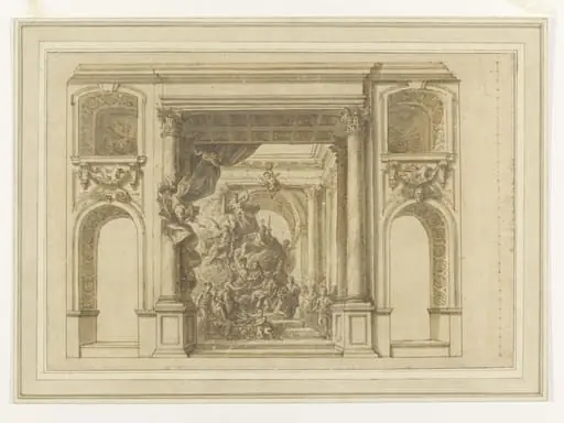 Design for the west wall of the Upper Hall at Greenwich