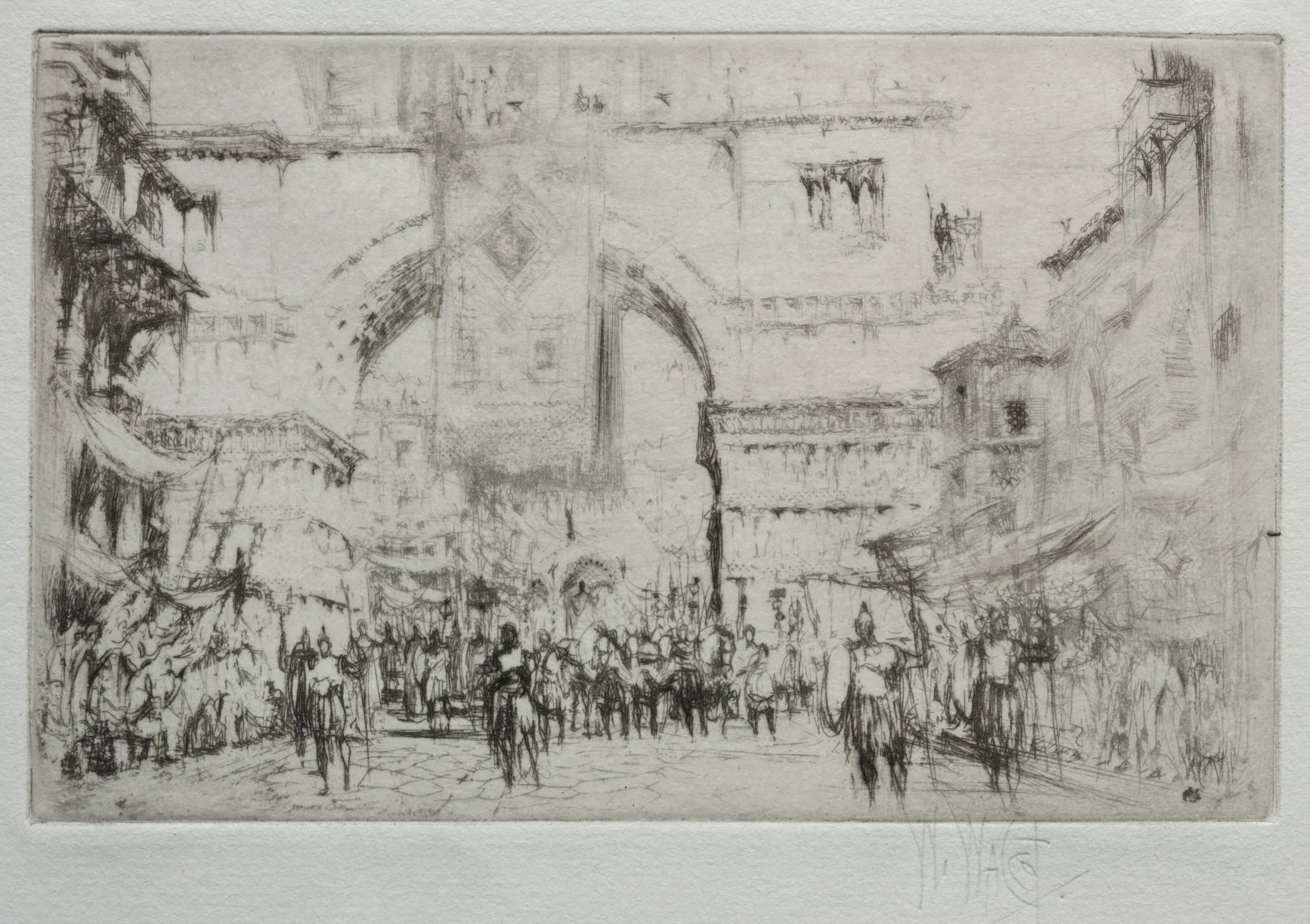 Hadrian Entering Salonica, by William Walcot, 1918