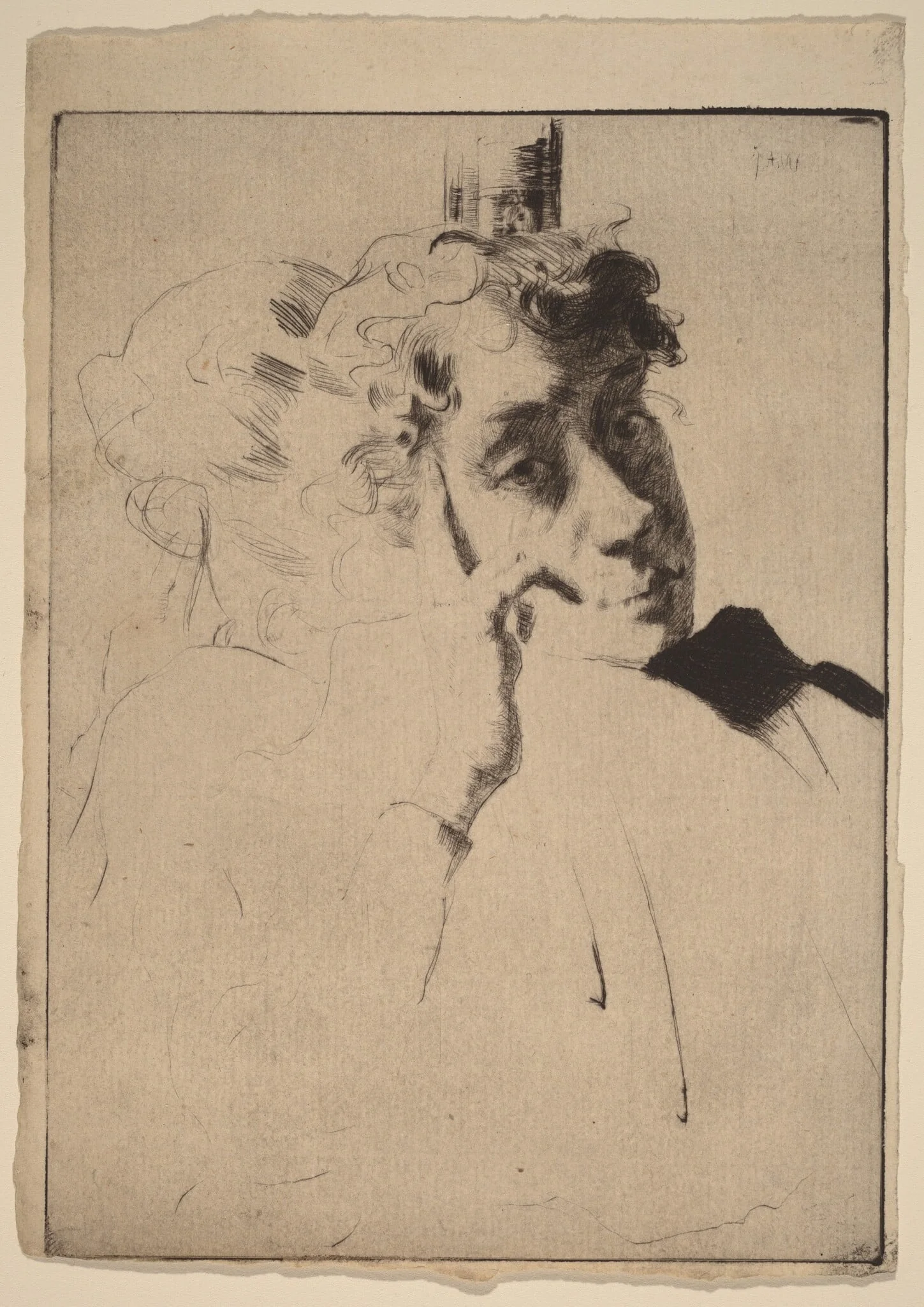 Reflections, by Julian Alden Weir, ink, 1889