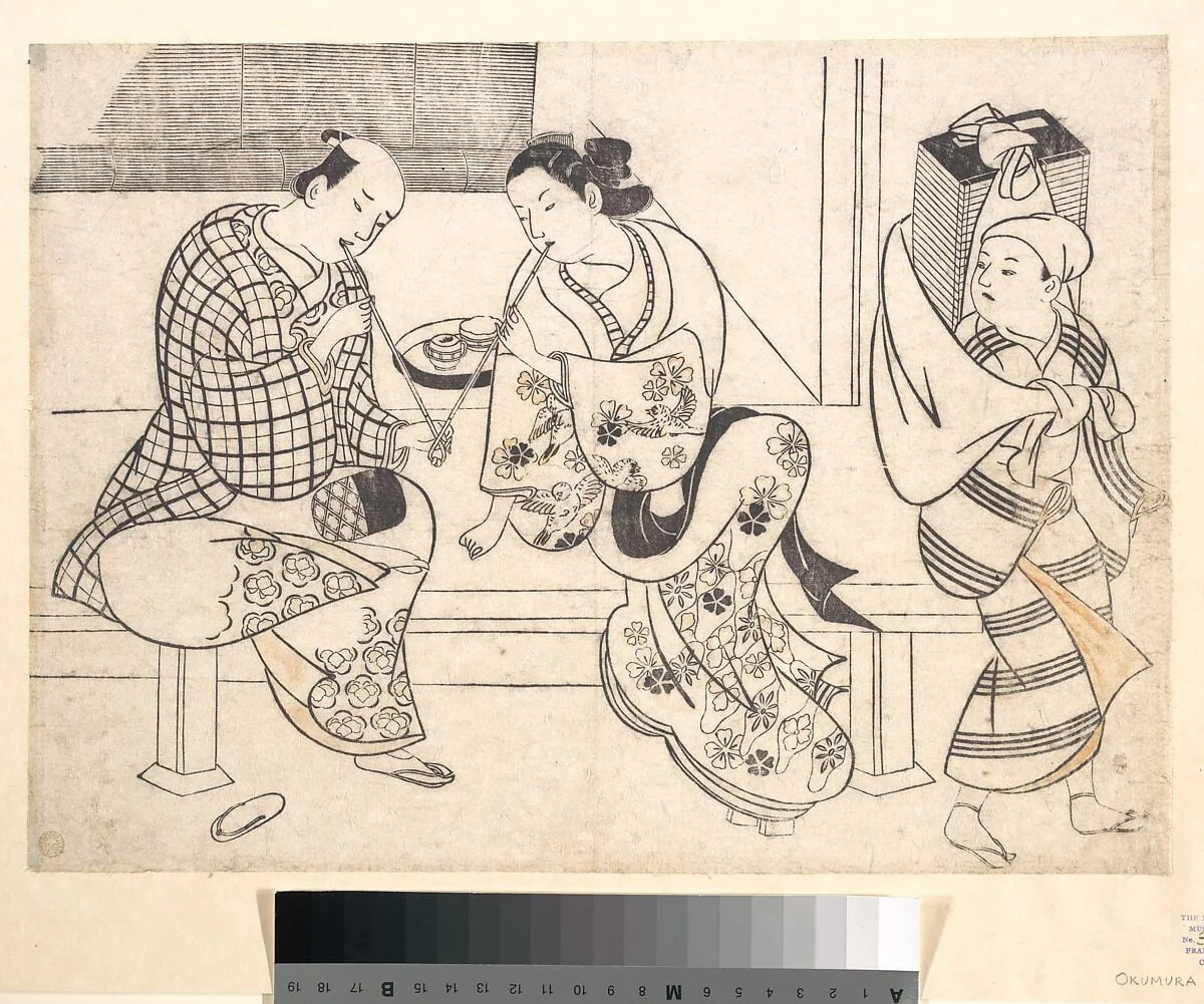 Untitled, by Okumura Masanobu, ink, 1716