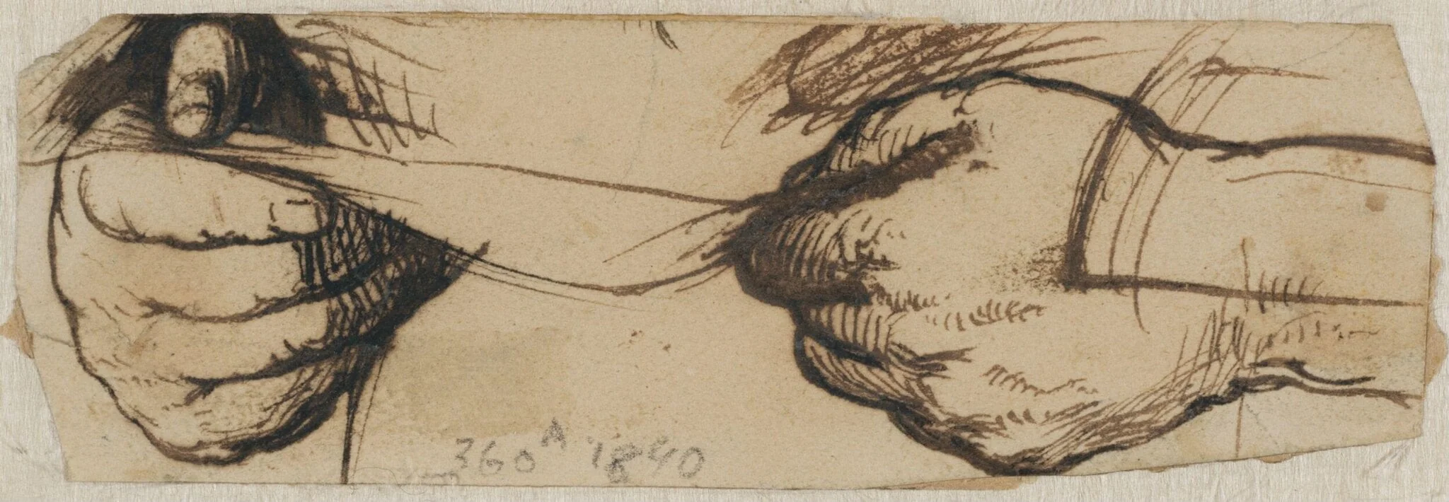 John Sheepshanks : Sketch of Hands, by William Mulready, 1832