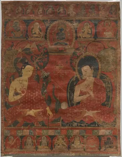 Nagarjuna (c. 150–250 CE) with a Buddhist Master