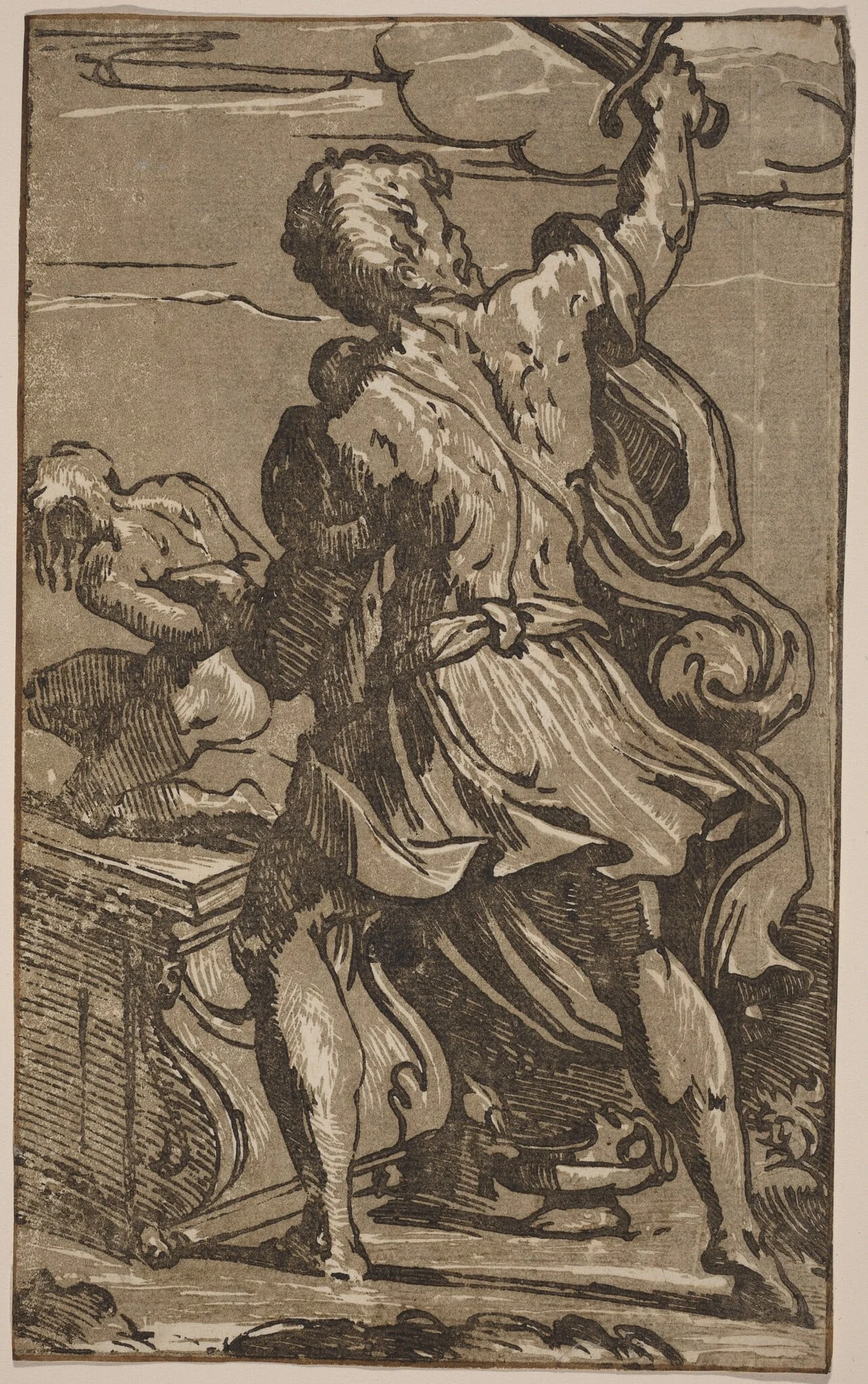 The Sacrifice of Abraham, by Italian 16th Century, ink, 1550
