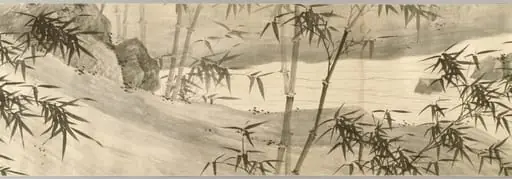Bamboo-Covered Stream in Spring Rain