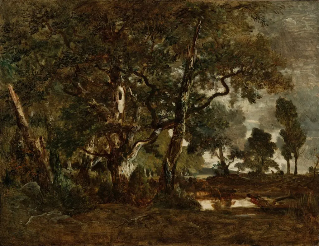 Forest of Fontainebleau, Cluster of Tall Trees Overlooking the Plain of Clair-Bois at the Edge of Bas-Bréau