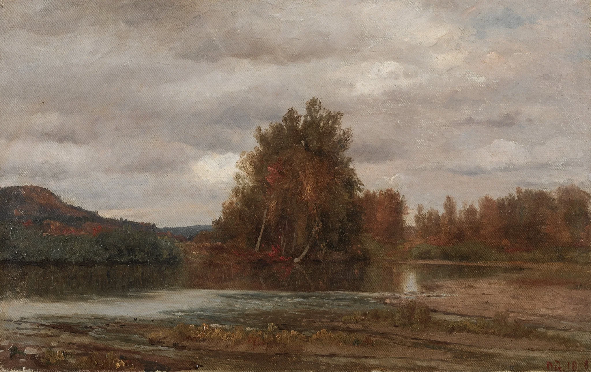 Gray Day on the Esopus, by Jasper Francis Cropsey, unspecified, 1882