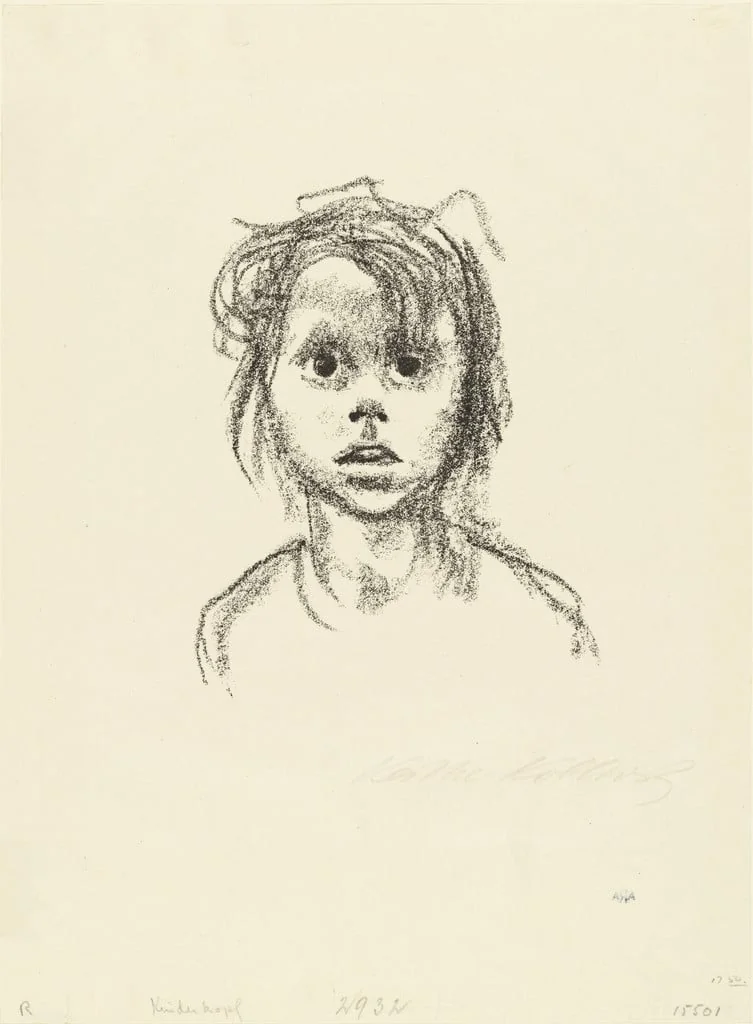 Untitled, by Käthe Kollwitz, ink, 1925