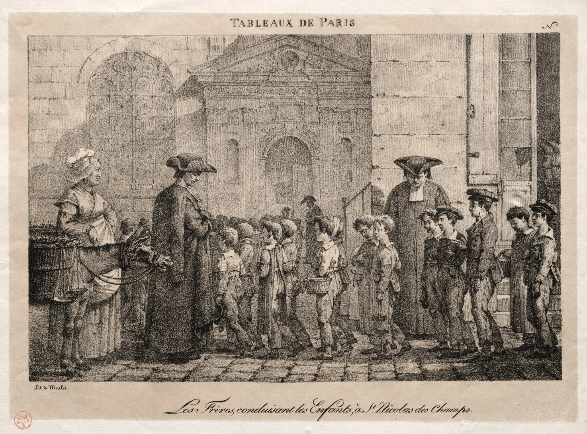 The Brothers Conducting the Children to St. Nicholas of the Fields, by Jean Henri Marlet, 1824