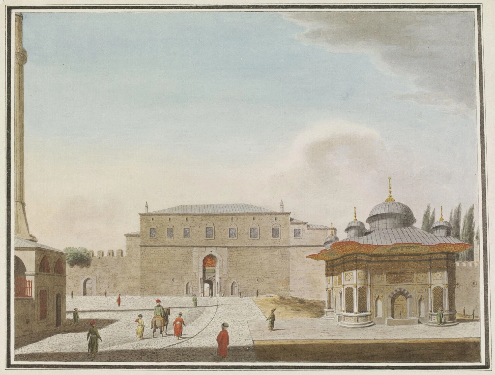 Bab-i-Hümayün (Imperial Gate) to Topkapi Sarayi, with the Fountain of Sultan Ahmet III