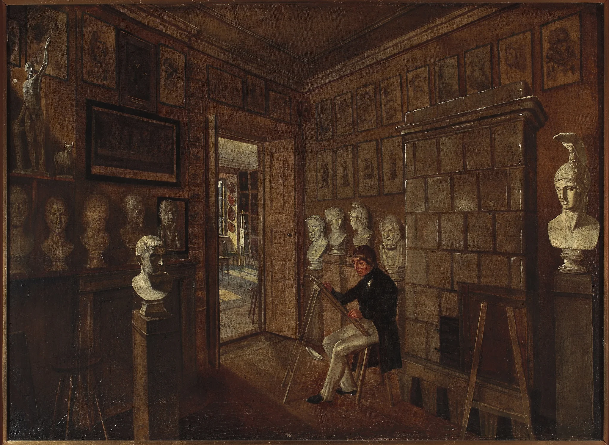 Painter in the studio