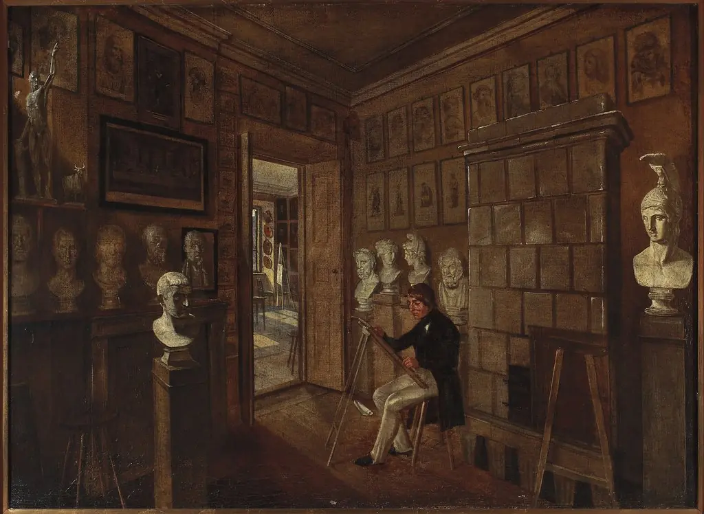 Painter in the studio