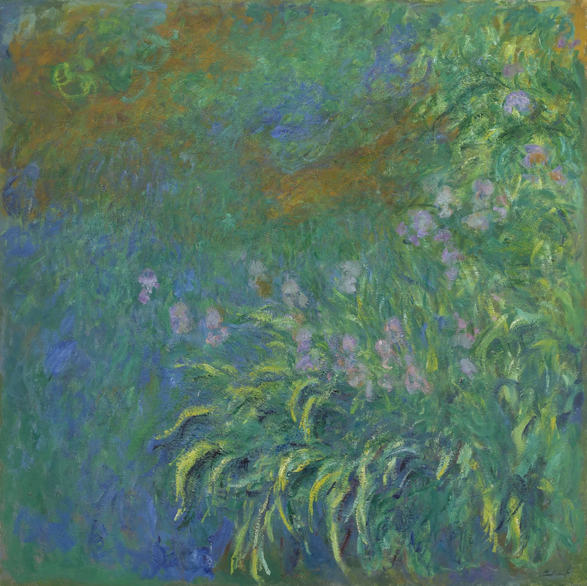 Irises, by Claude Monet, oil, 1916