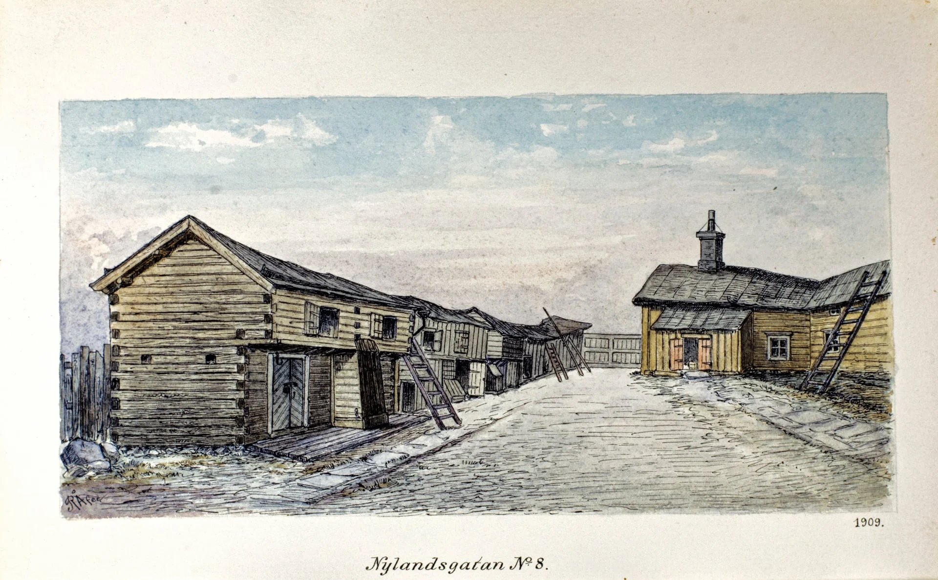 Uudenmaankatu 8, piha, by Rudolf Åkerblom, 1897