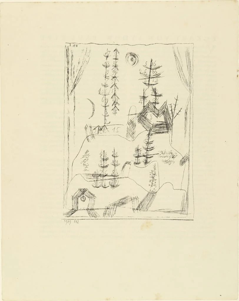 Untitled, by Paul Klee, ink, 1919