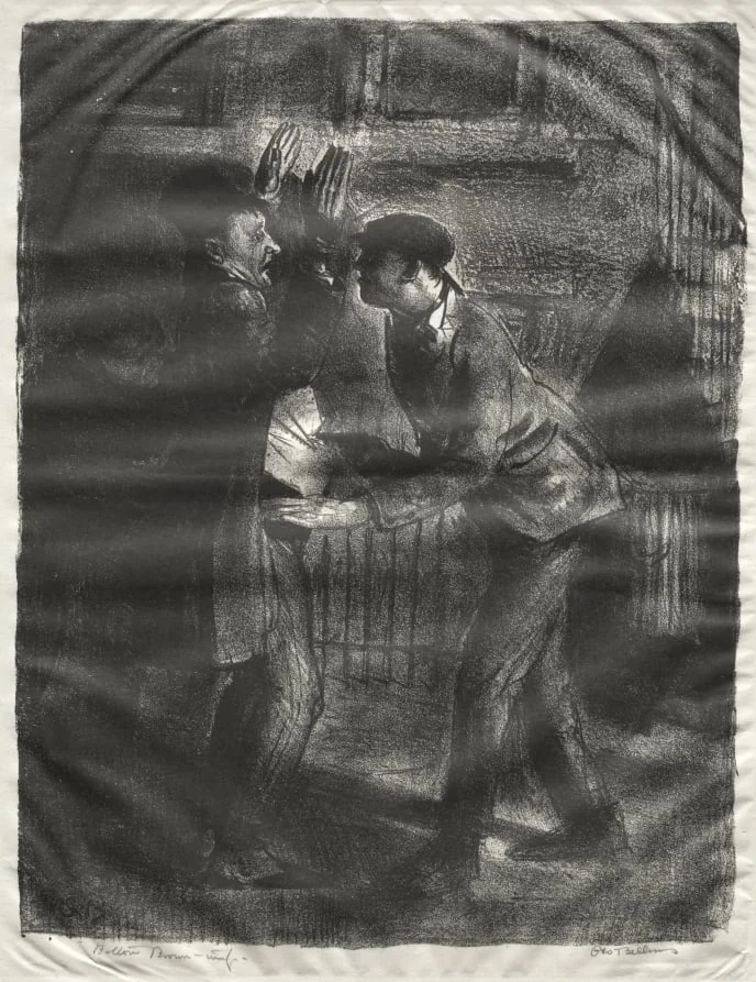 The Holdup, second state, by George Bellows, 1921