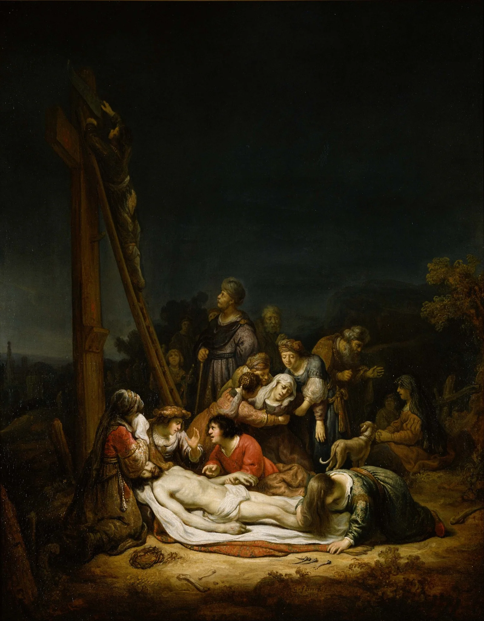 The Lamentation, by Govert Flinck, oil, 1637