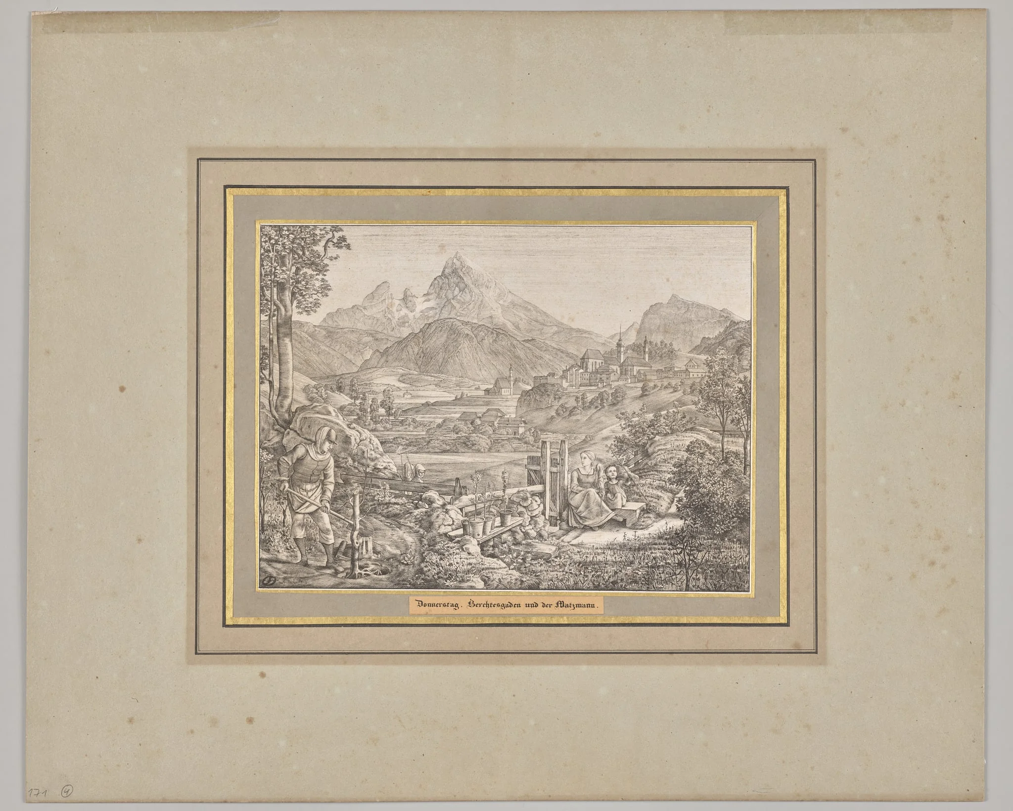 Thursday. Berchtesgaden and the Watzmann, by Ferdinand Olivier, 1820