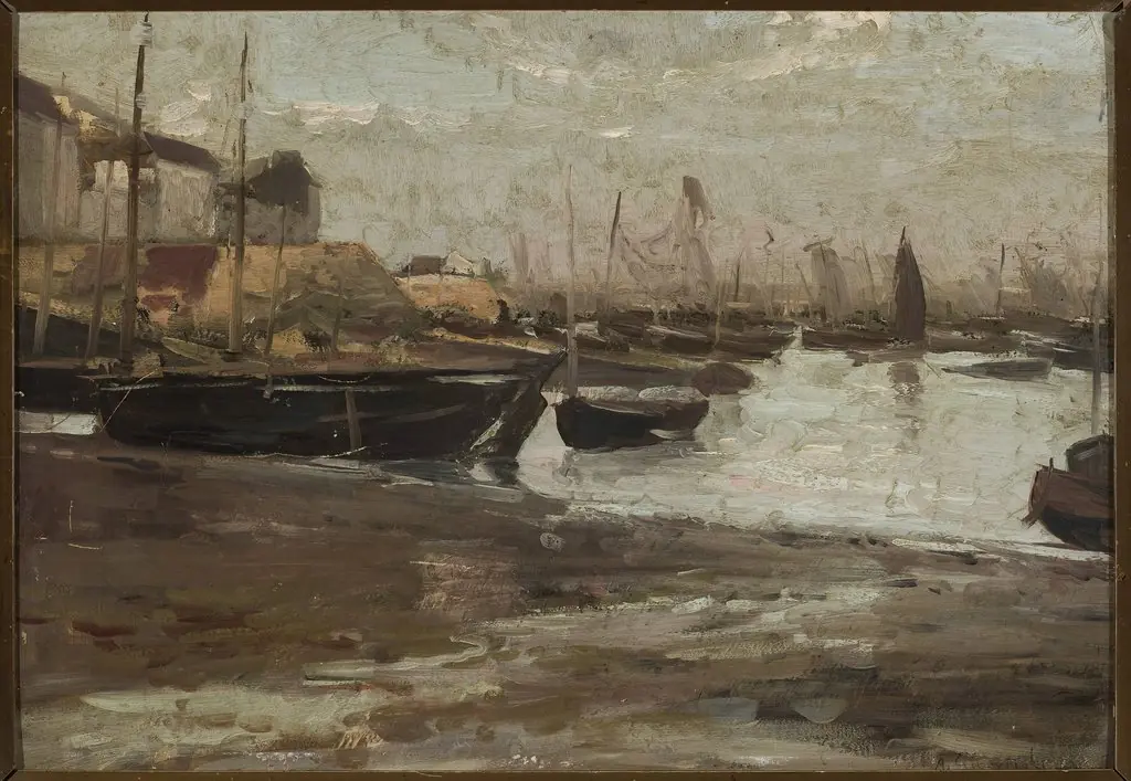 Fishing port, sketch