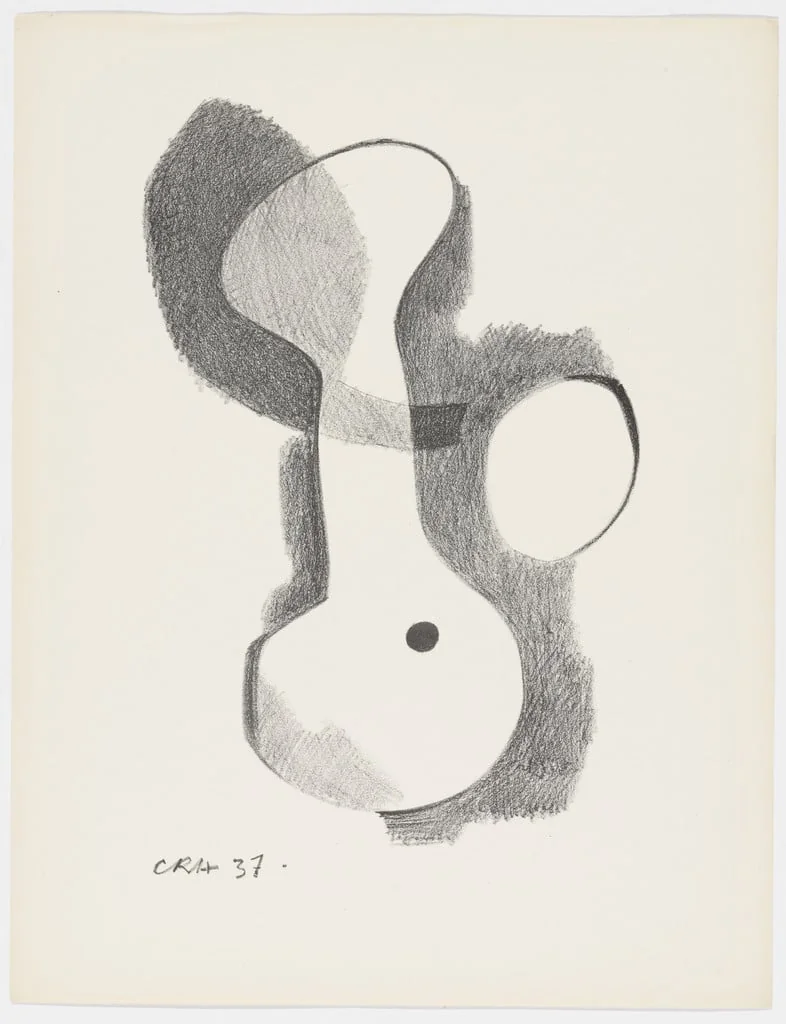 Untitled, by Carl Holty, ink, 1937