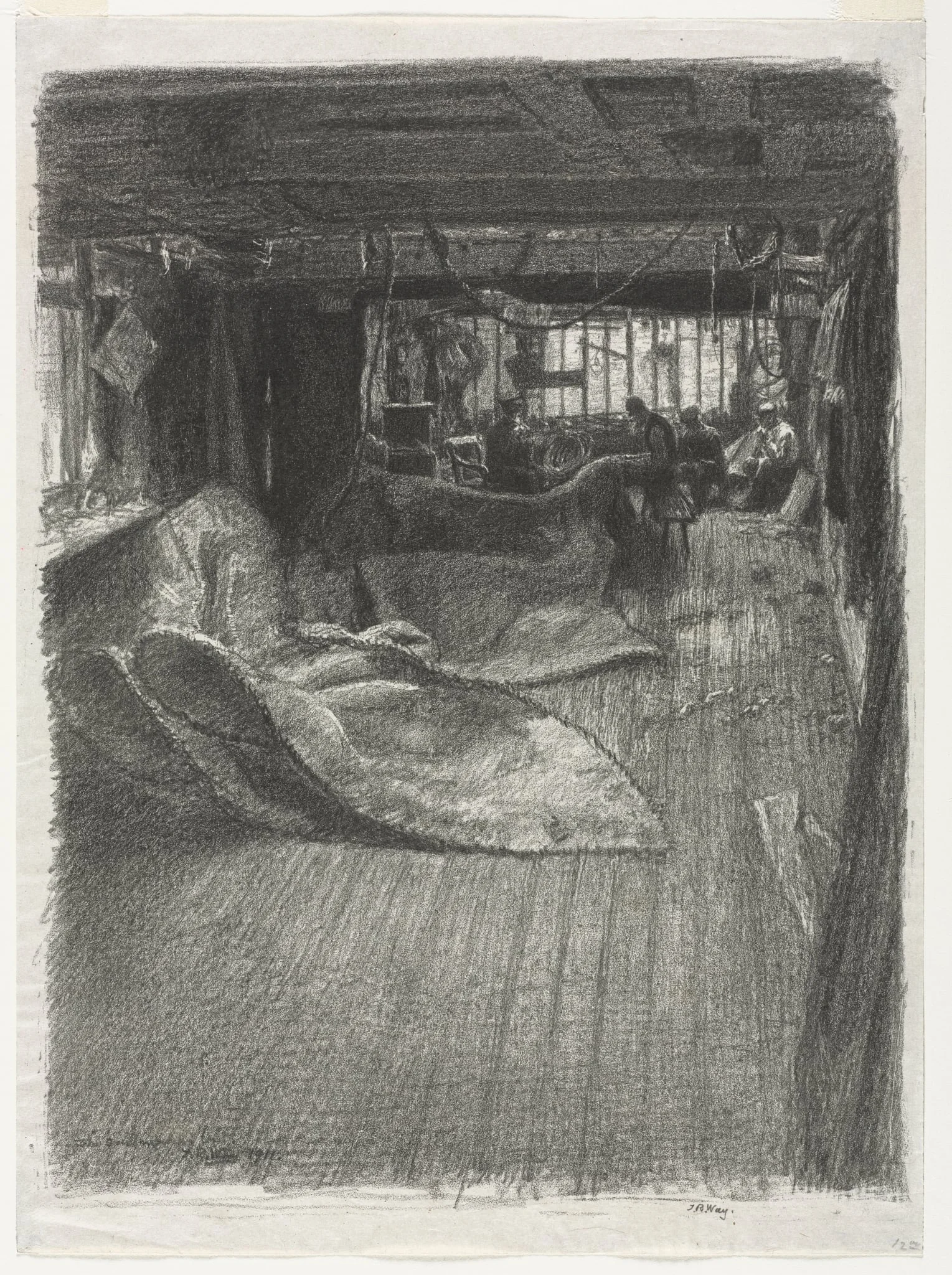 The Sailmaker's Loft, by Thomas Robert Way, 1911