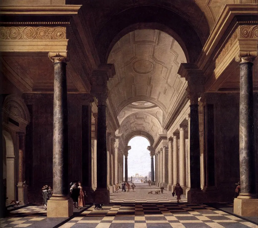 An Architectural Fantasy with Figures