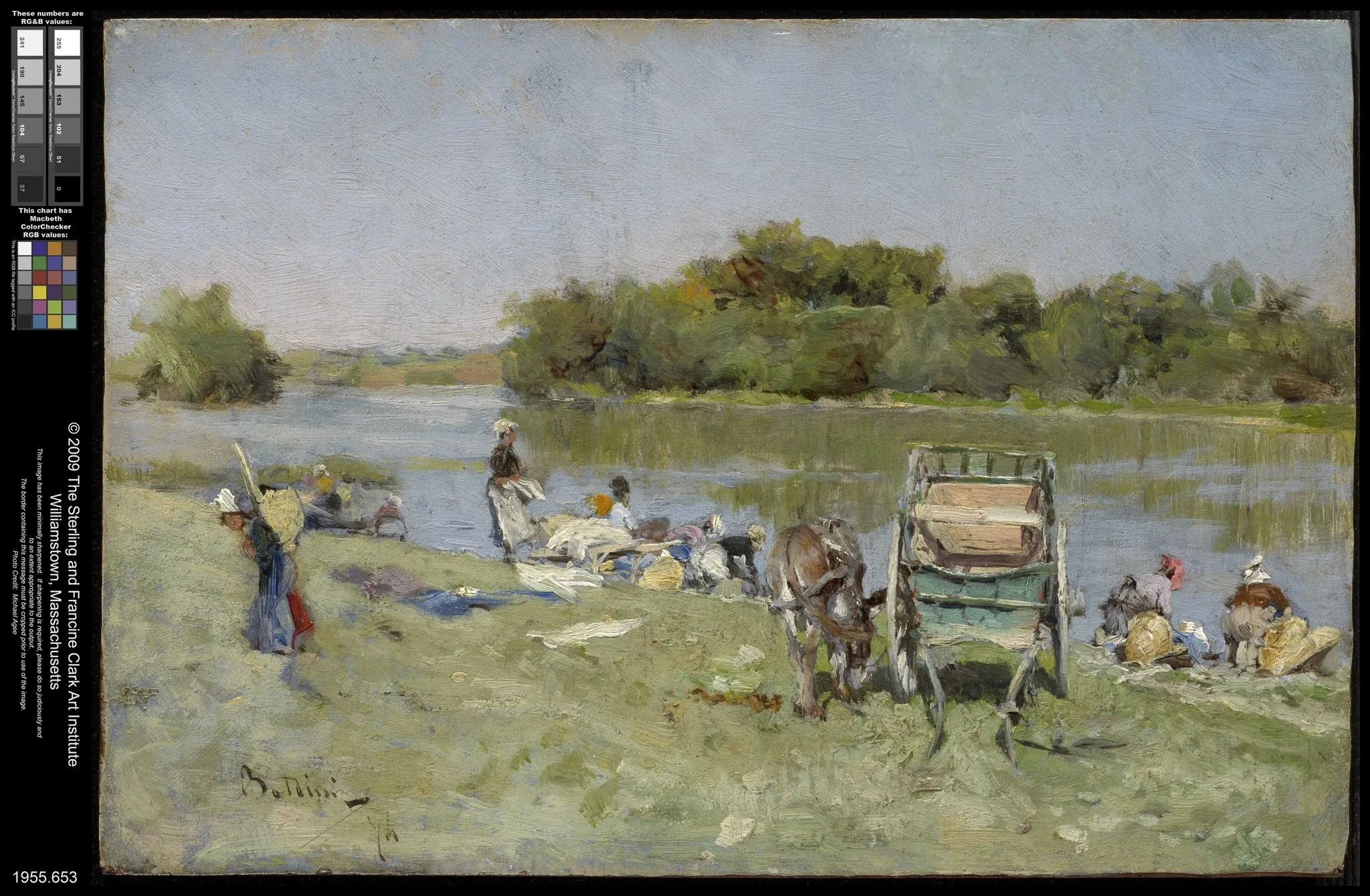 Washerwomen, by Giovanni Boldini, oil, 1874