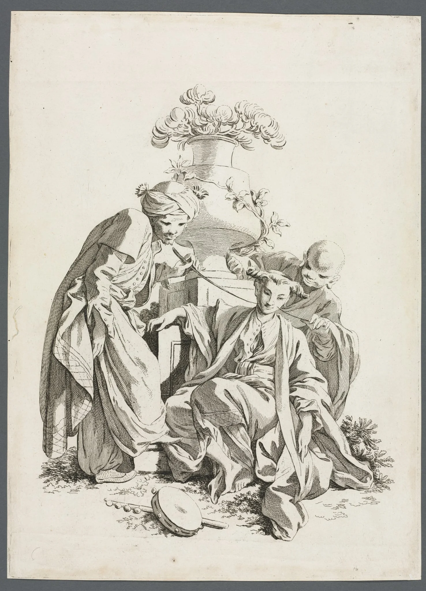 The Senses: Touch (after Boucher), by Gabriel Huquier, 1750
