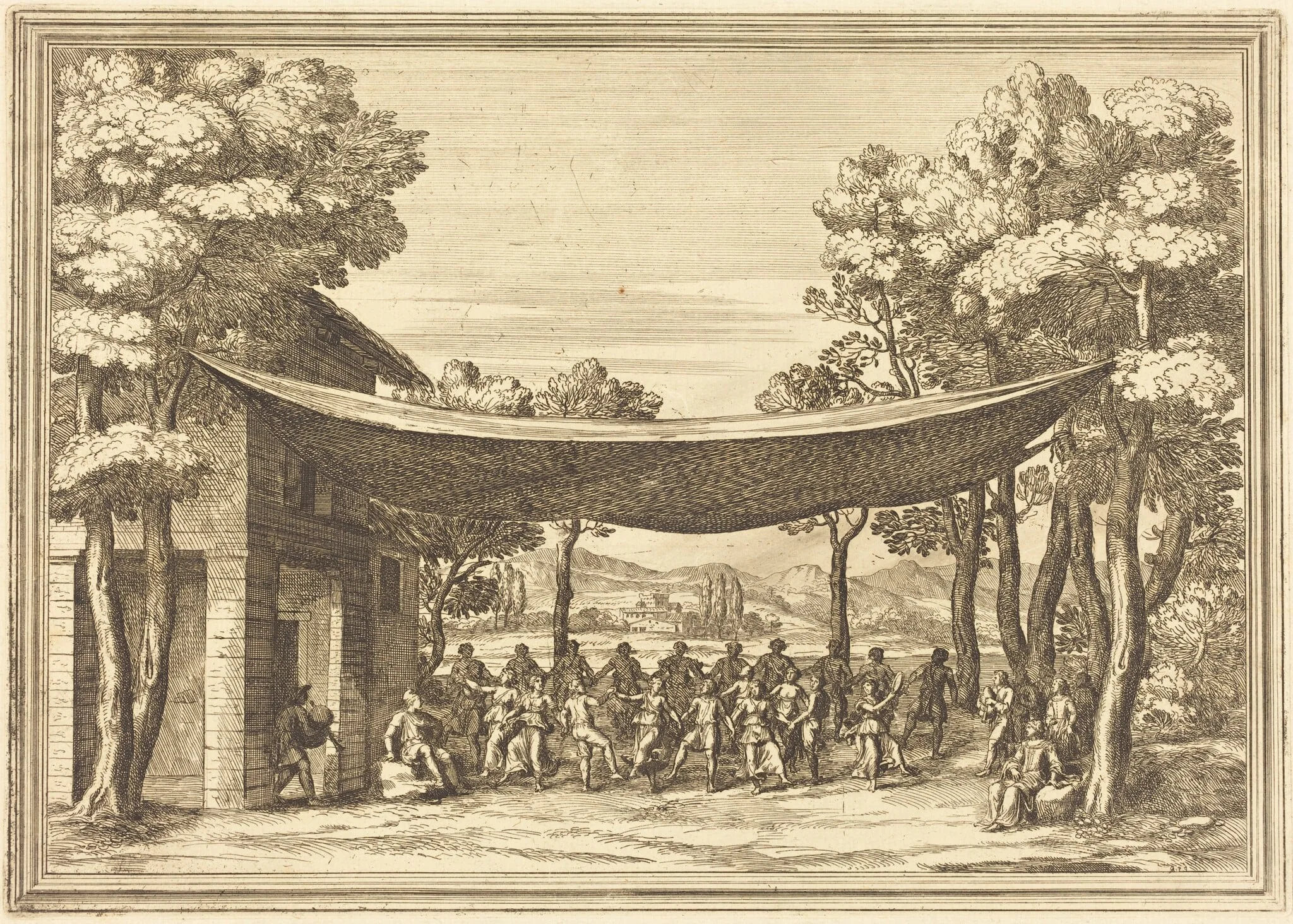 Il Greco in Troia: Plate 5, by Arnold von Westerhout, ink, 1688