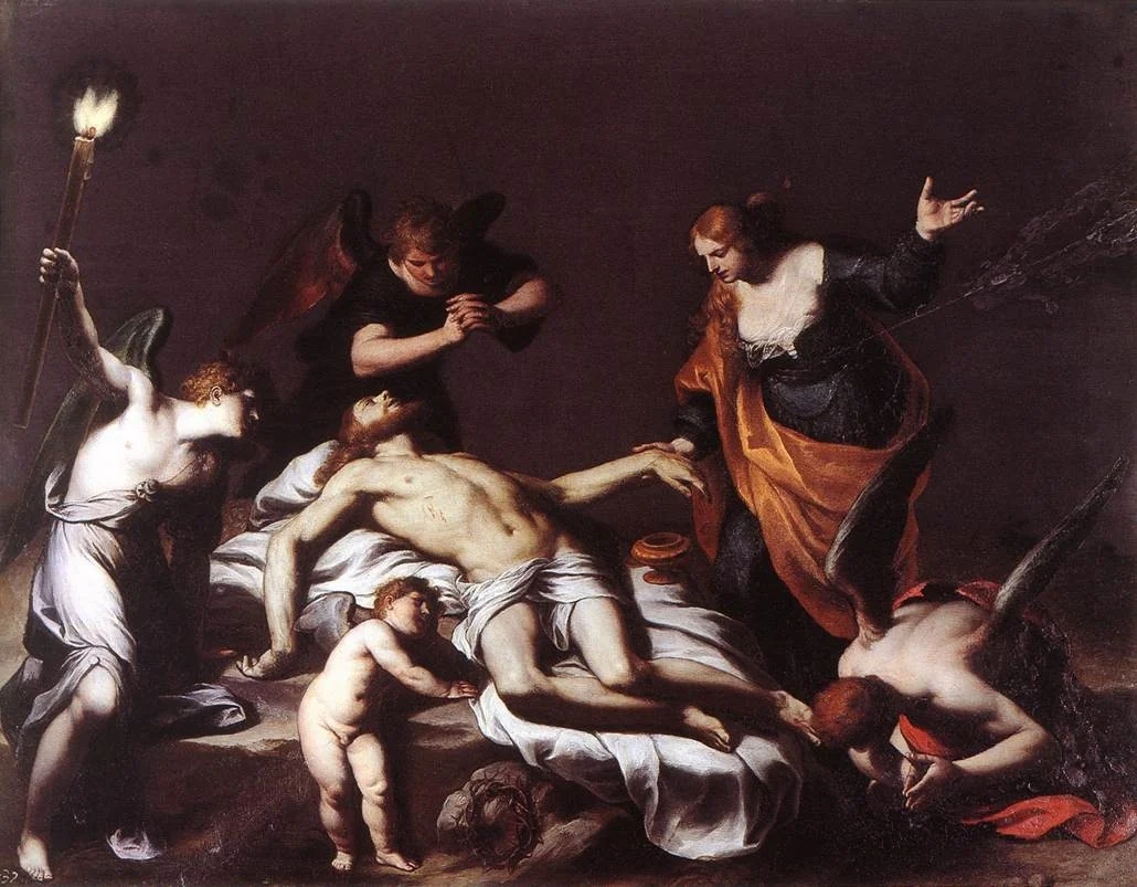 The lamentation over the dead Christ
